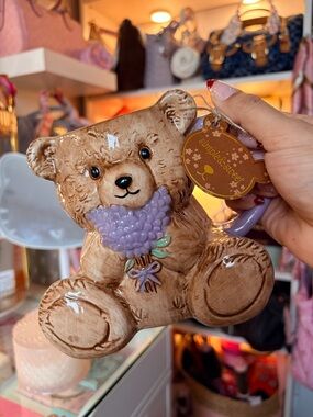 New Brown Bear Mug with Purple Handle